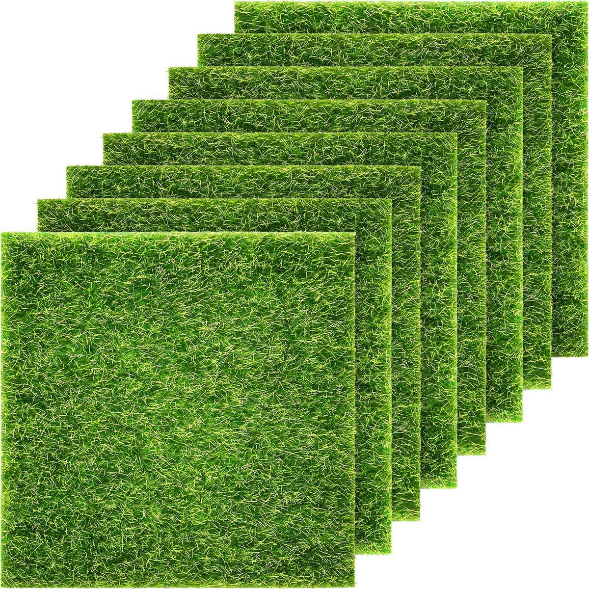 Pangda artificial lawn 6x6 inches, easy to assemble for dollhouse dioramas.