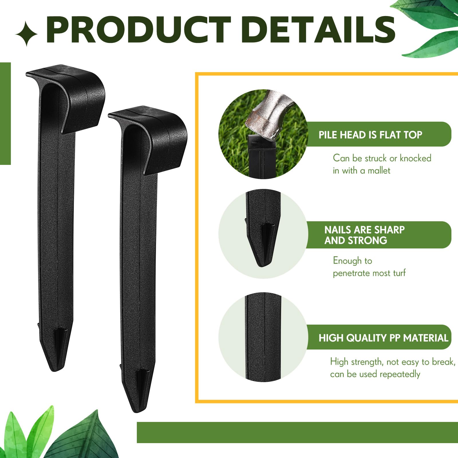 Pangda drip-tubing hold-down anchors protect lines from wind and movement in the garden.