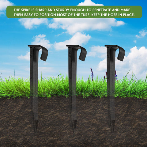 Pangda stable irrigation stake for tubing supports tidy, organized irrigation layouts.
