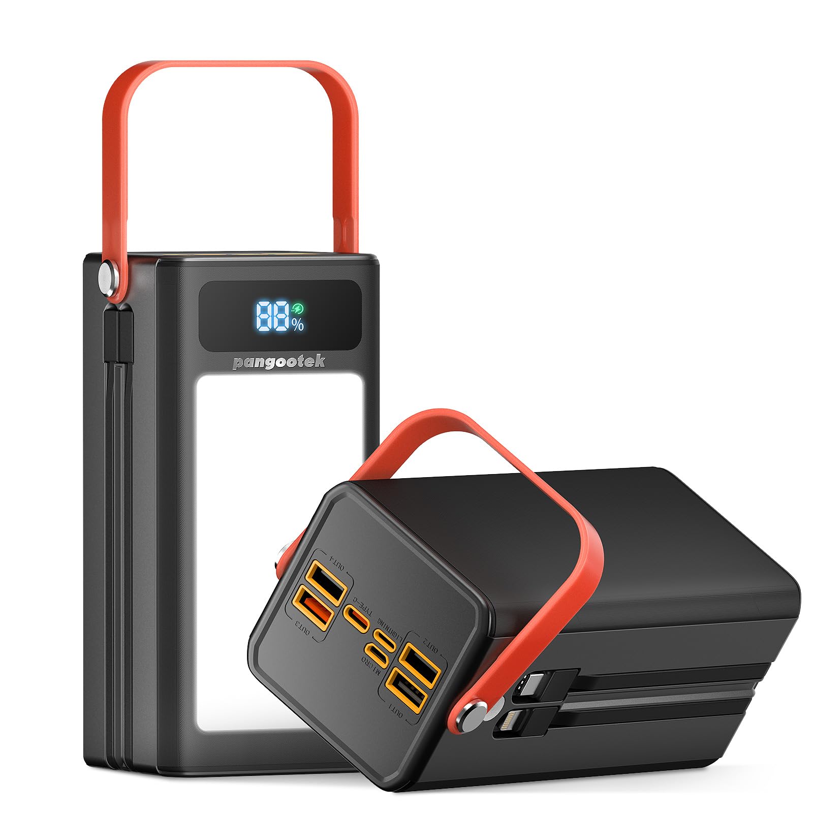 Pangootek portable power bank front view for on-the-go charging.