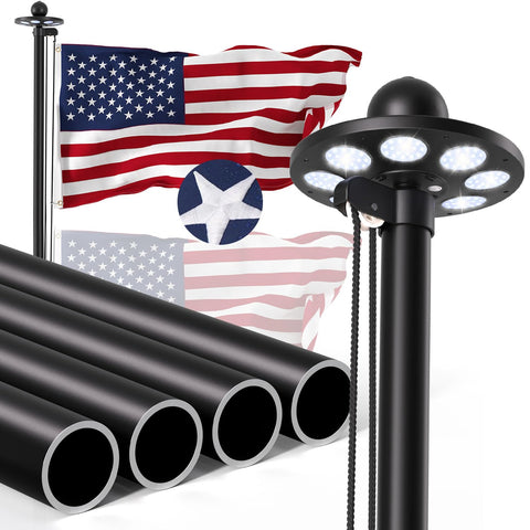 Panopole heavy-duty flag pole kit assembled for easy outdoor installation