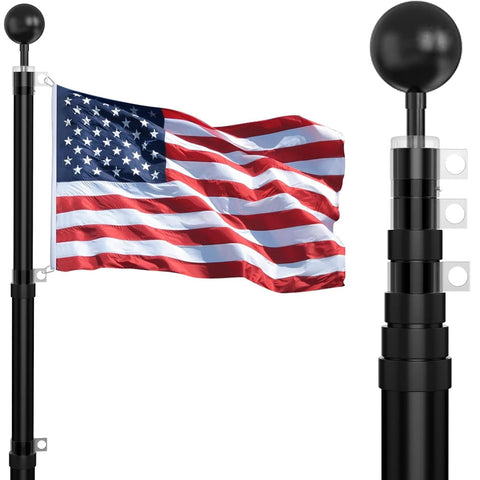 Panta 20ft flag pole kit assembled for easy outdoor display
