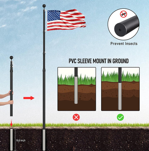 Panta heavy-duty PVC sleeve enables secure inground setup