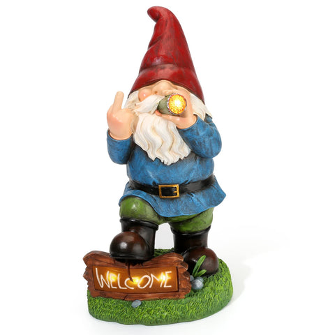 Panven Gnomes 13.5-inch outdoor statue for porch and yard display.