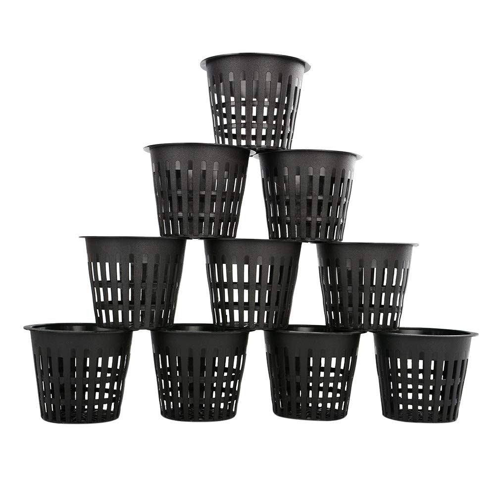 Panxxsen 3 inch net pot bottom view highlights drainage holes