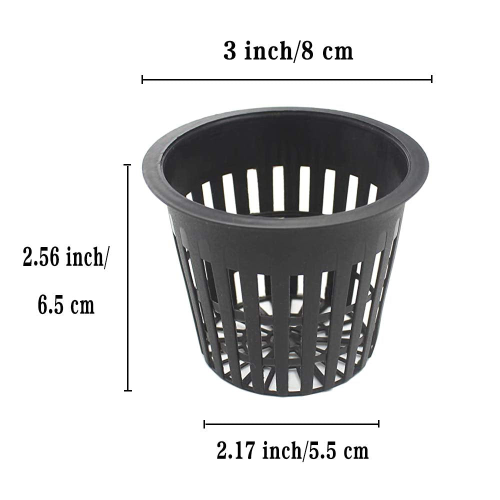 Panxxsen 3 inch net pot side profile demonstrates sturdy reusable design
