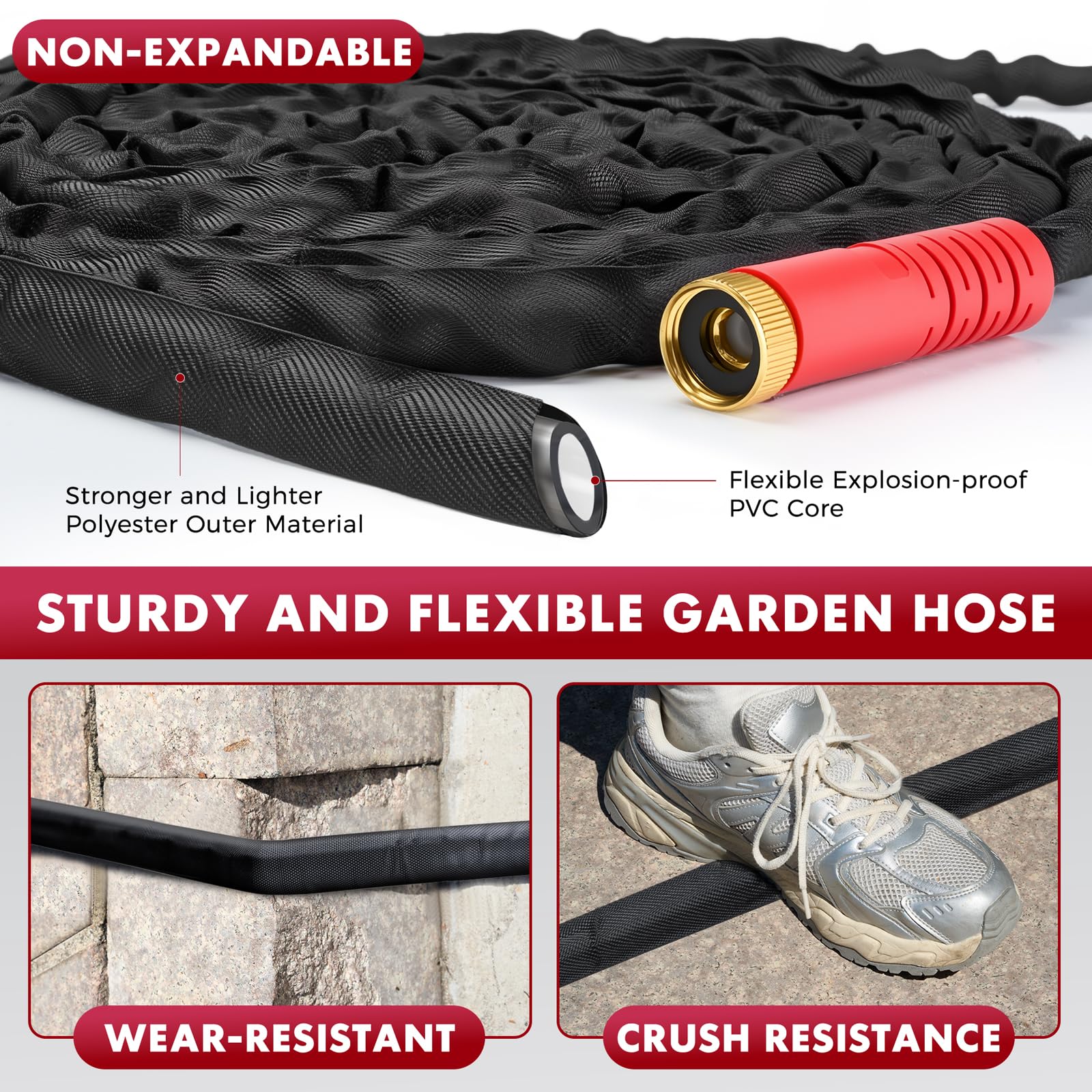 PANYEE all-season hose image illustrating -40 to 150 F usability