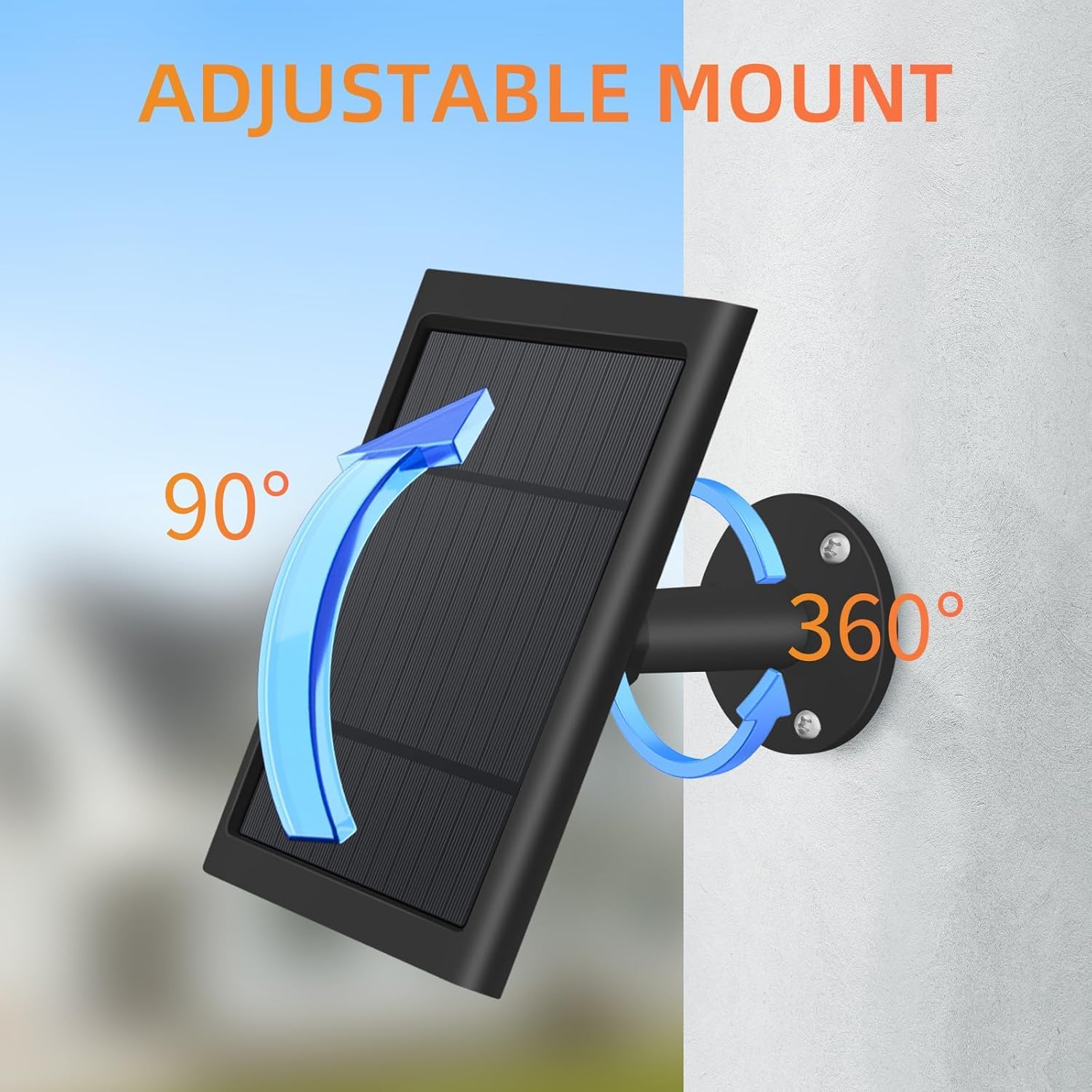 Paodekua 4W solar charger for Stick Up Cam, rugged outdoor installation