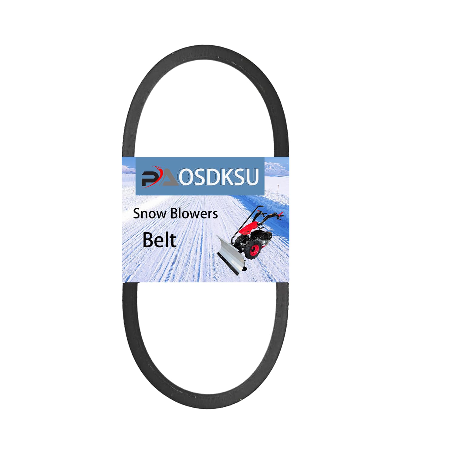 PAOSDKSUI auger drive belt for 754-04195A, compatible with Cub Cadet snow blowers for reliable snow clearing.