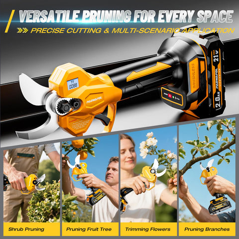 PAOWAFOL lightweight cordless design supports comfortable, extended pruning sessions.