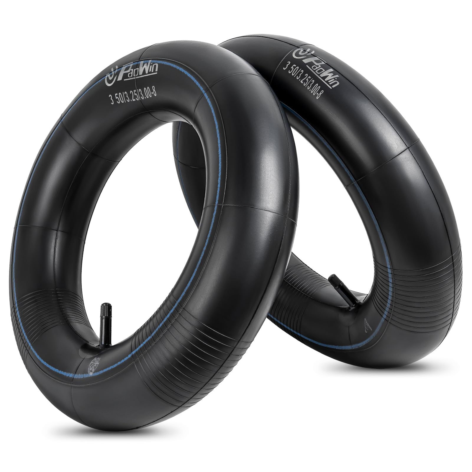 Paowin 3.5-8 inner tube with TR13 valve for wheelbarrows and lawn machines.