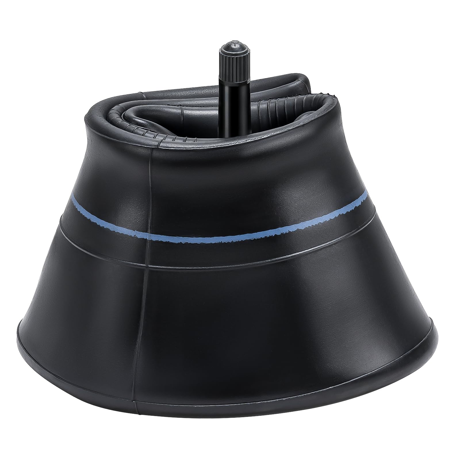 Closeup of Paowin TR13 straight valve and rubber-coated seal.