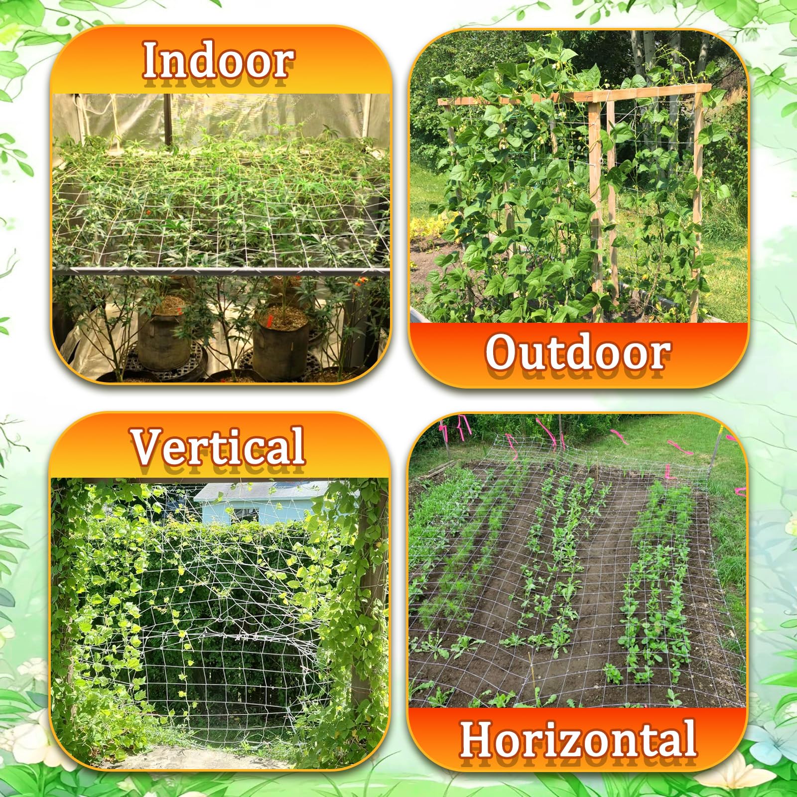 Paradi Star easy-install garden net simplifies securing to posts.