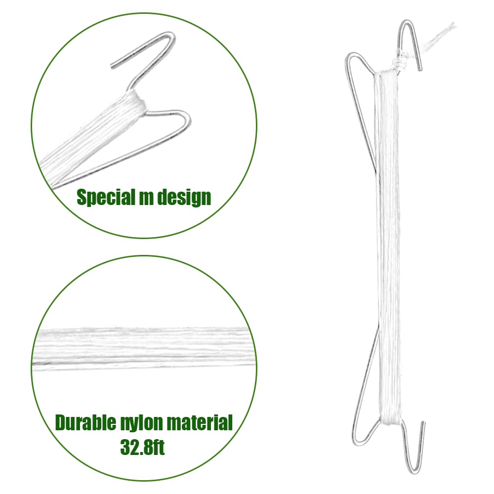 Paradi Star tomato hook closeup shows durable nylon and iron build for outdoor use.
