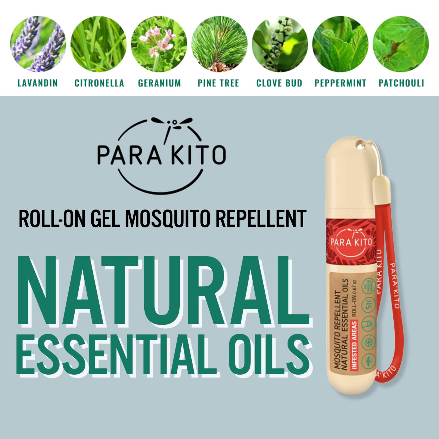 PARA'KITO citronella-based formula with natural ingredients for outdoor use.