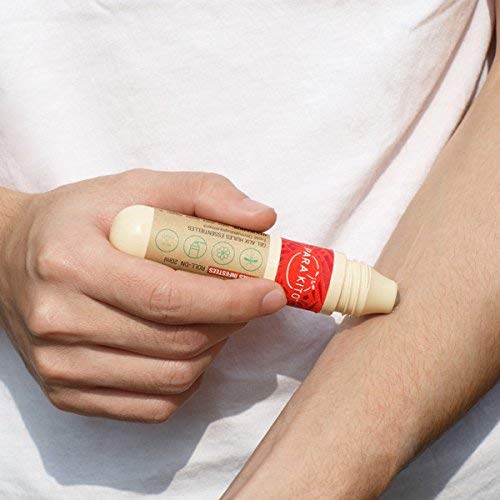 PARA'KITO roll-on gel applied to ankles during hiking.