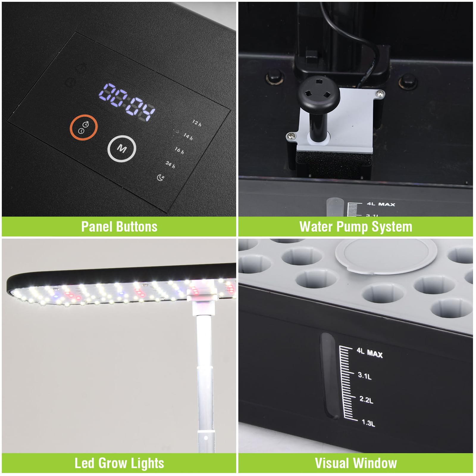 Paraquip digital timer display for precise light and pump schedules