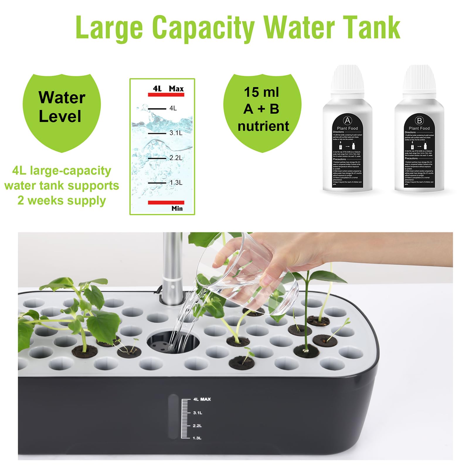 Paraquip adjustable-height grow light maintains optimal exposure as crops grow
