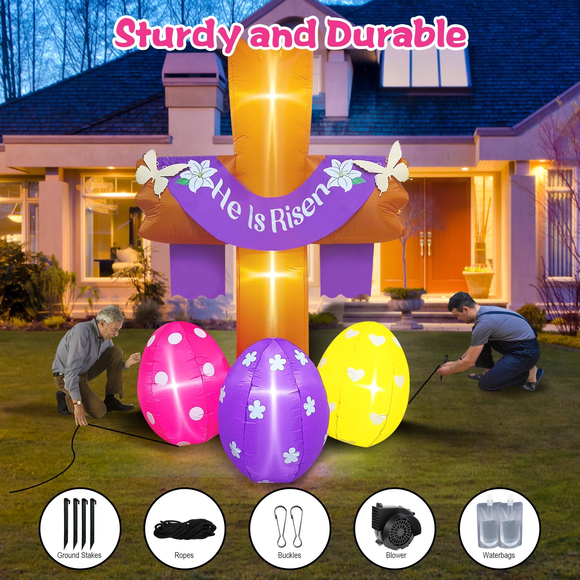 PARAYOYO Ground stakes and tethers ensure stable outdoor setup