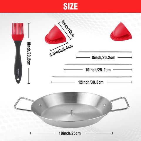 PARGRILL Al Pastor stand with a 12-inch spike for larger roasts.
