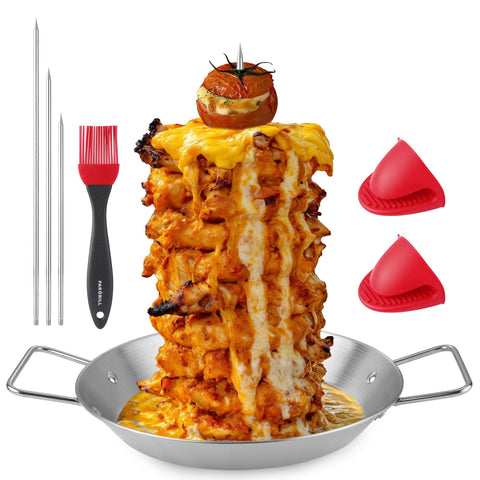 PARGRILL Al Pastor stand with an 8-inch spike ready for grilling.