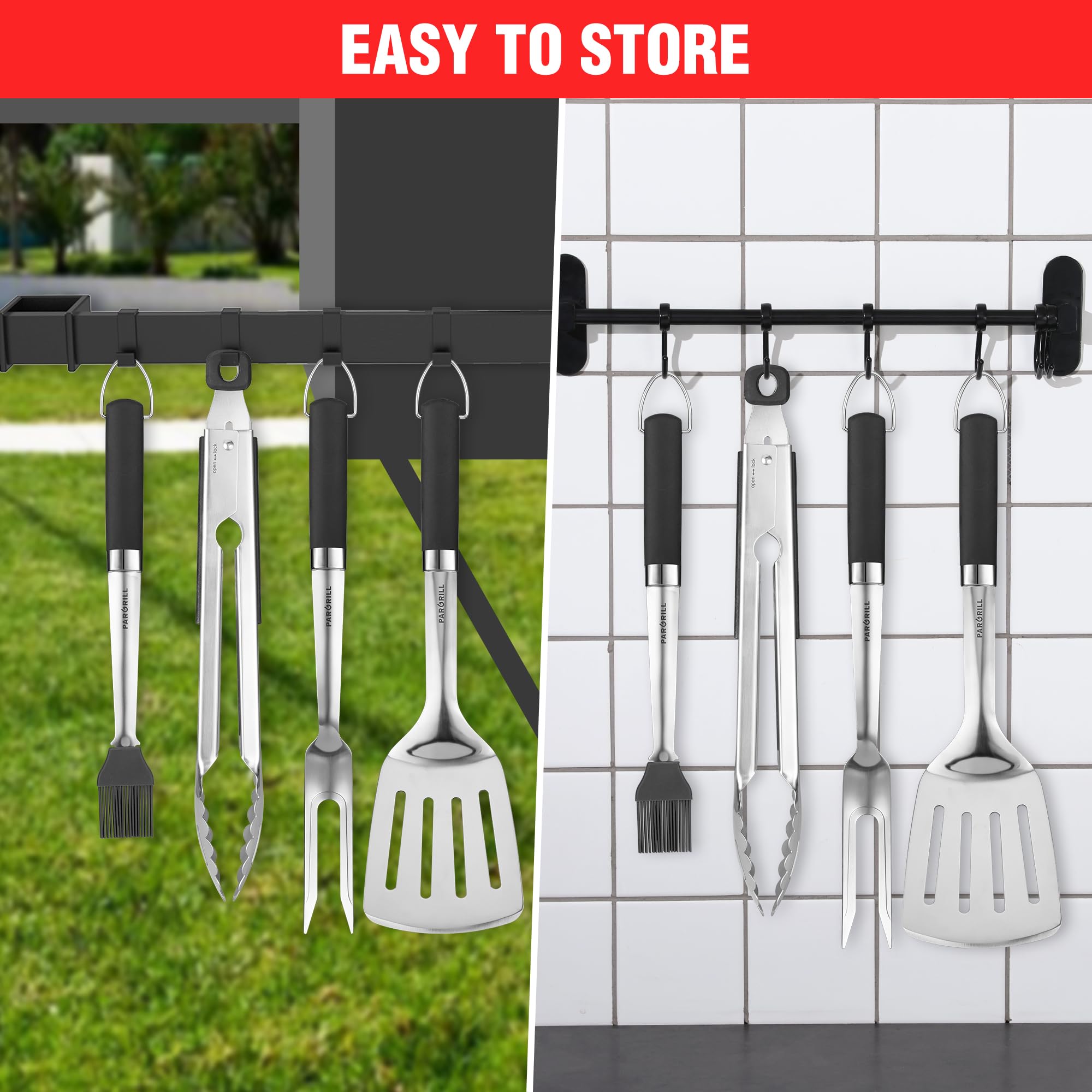 PARGRILL heavy-duty material resists rust for outdoor cooking.