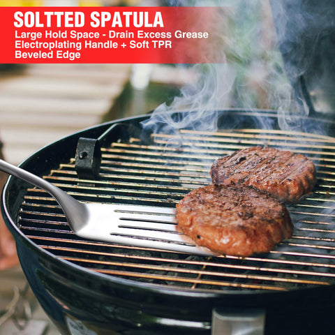 PARGRILL locking tongs with adjustable grip for versatile food handling.