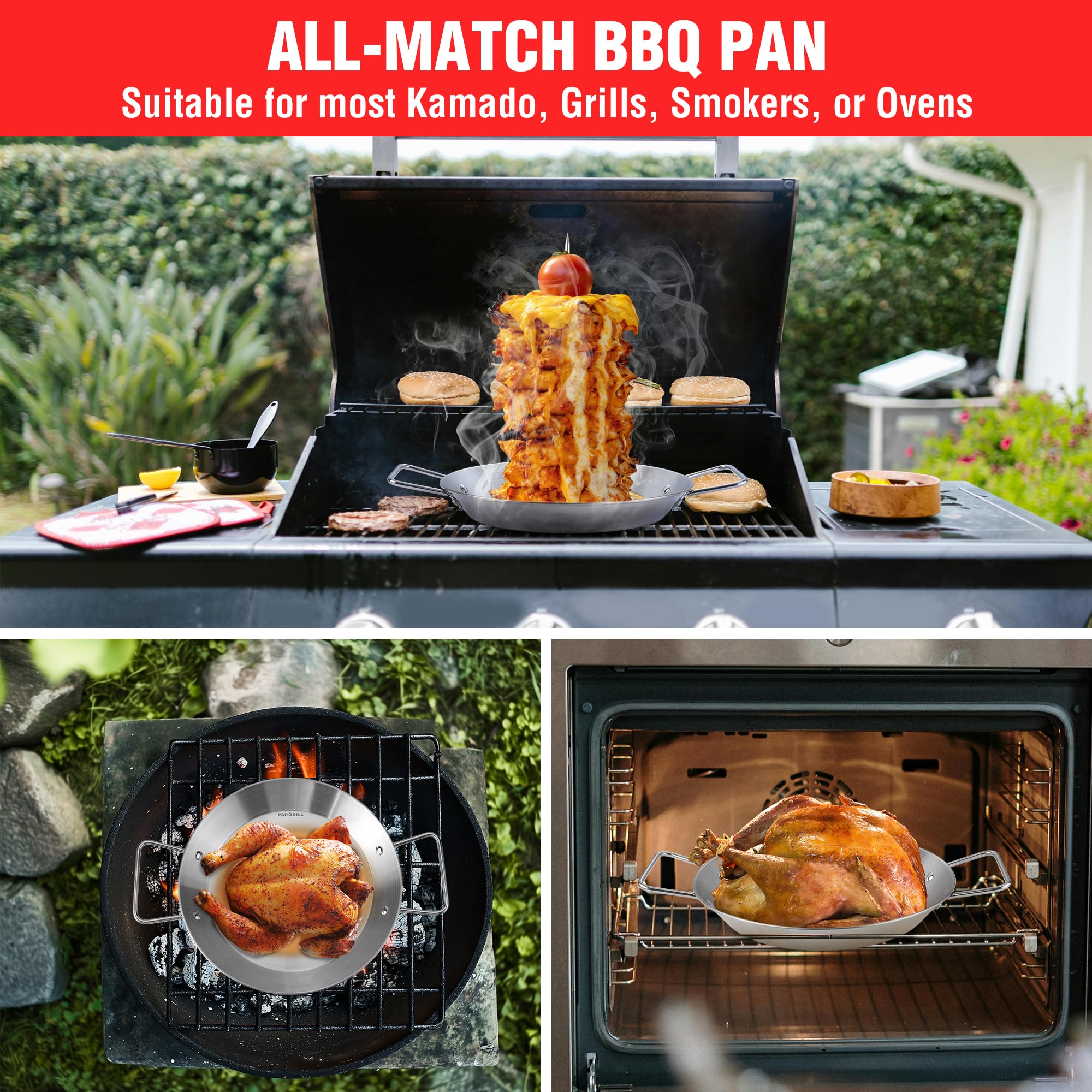 PARGRILL Al Pastor skewers help stack meat quickly and evenly.
