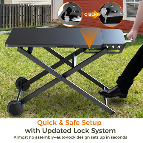 Pariplus grill table stand assembly ready for quick setup