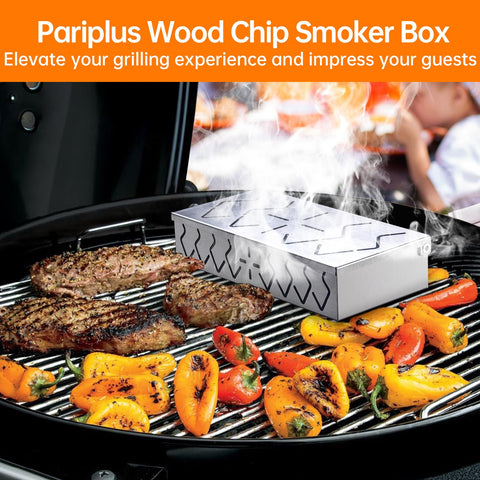 Pariplus stainless steel construction provides durable, corrosion-resistant grilling gear.