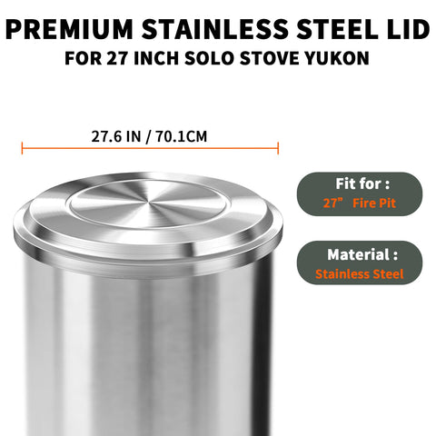 Pariplus stainless steel lid provides durable shield against the elements.