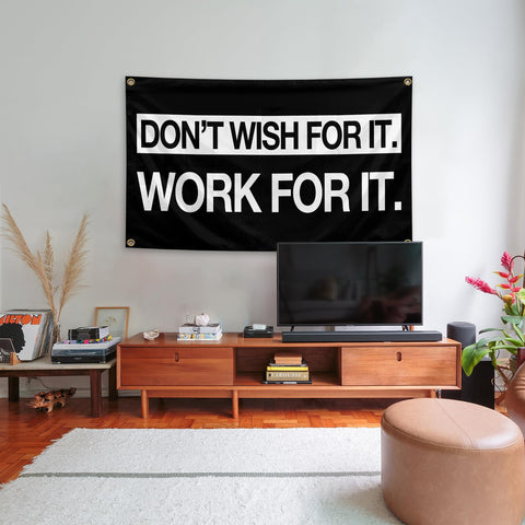 Parrekek motivation flag suitable for study spaces and workout areas.