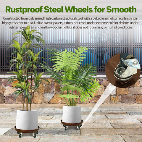 Parsagi deep tray catches drips and soil to protect floors