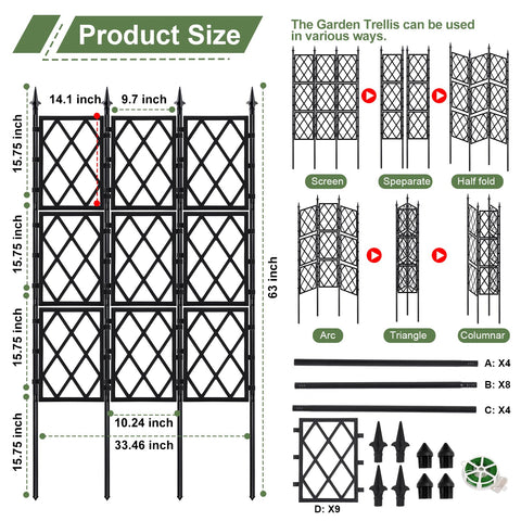 ParseBio black metal trellis arch setup supports vines with decorative structure.
