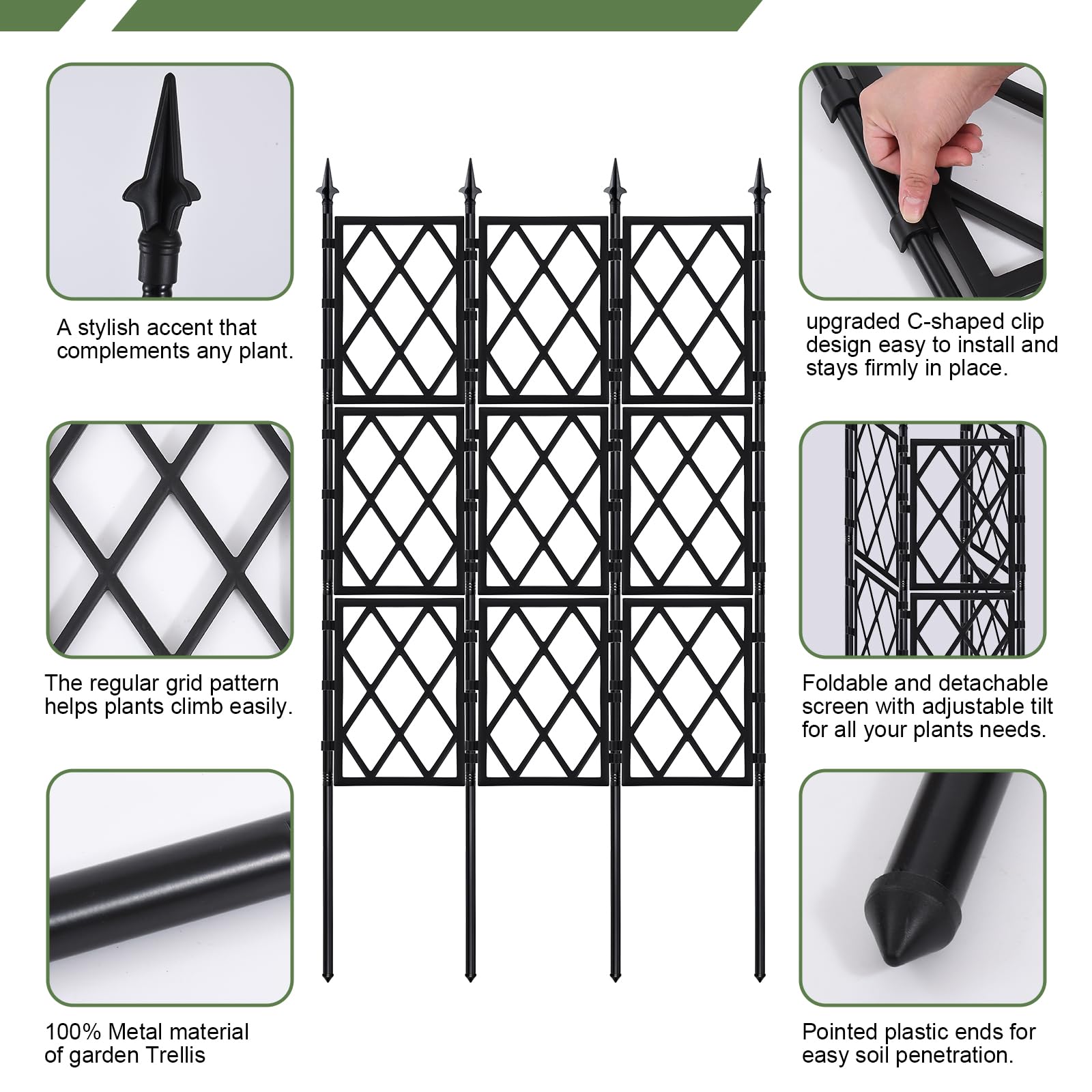 ParseBio wreath-ready trellis decor supports seasonal arrangements.