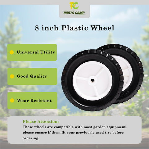 Parts Camp 8-inch wheel for BBQ grill cart provides easy movement