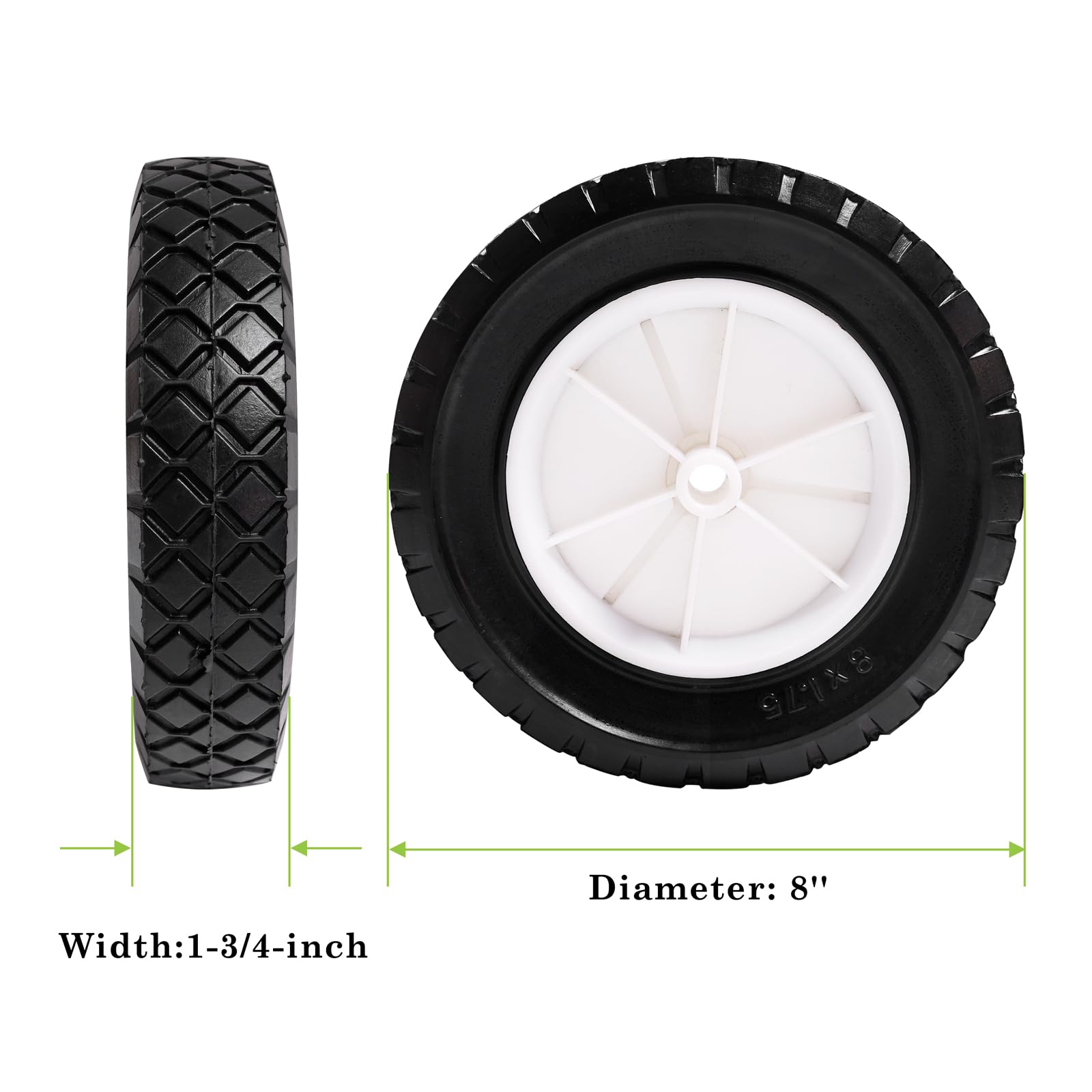 Parts Camp 8-inch wheel mounted on hand truck for easier transport