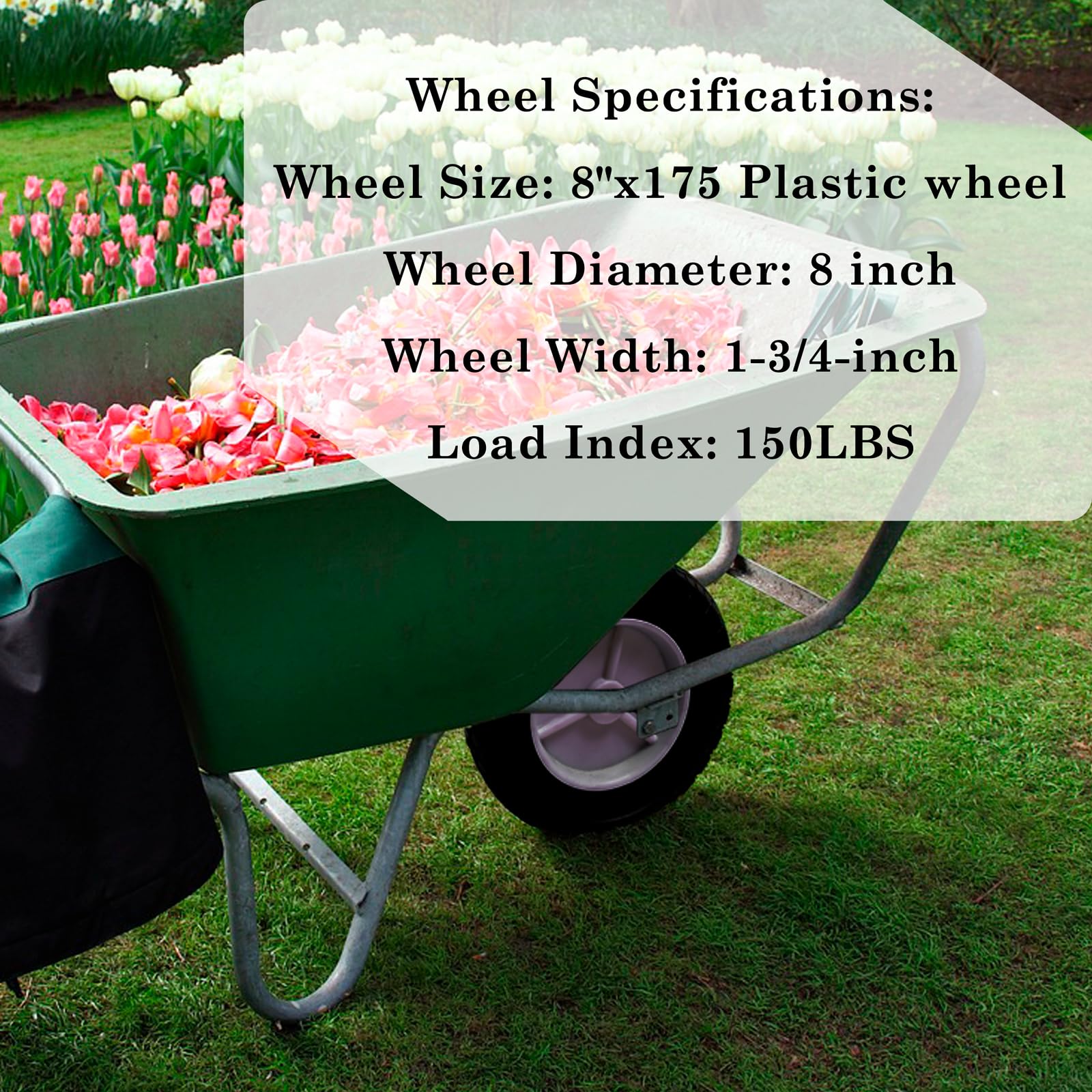 Parts Camp 8-inch wheel for lawn sprayer improves yard maneuverability