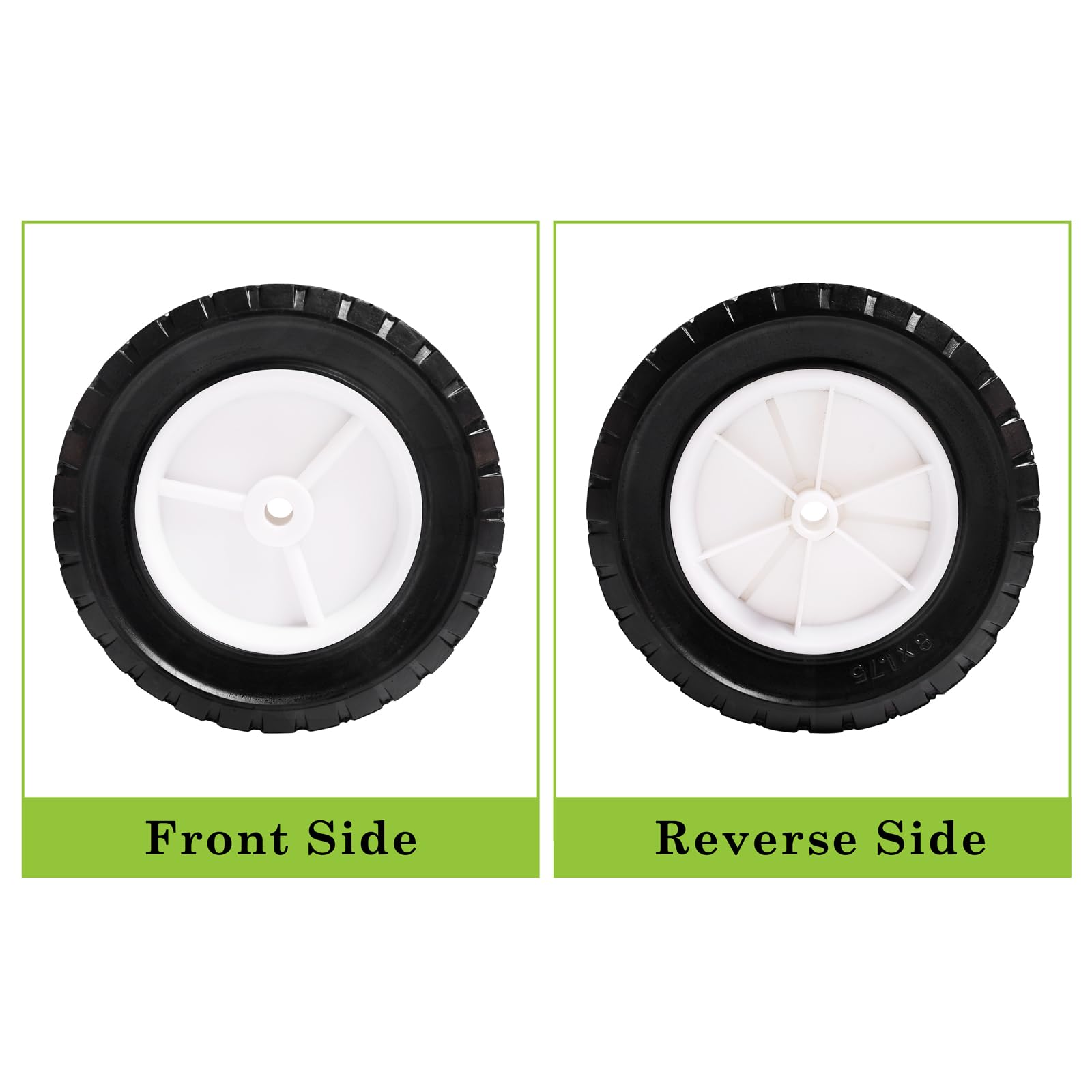 Parts Camp 8-inch wheel used on lawnmower for reliable rolling