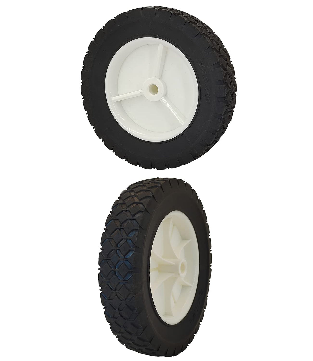 Parts Camp 8-inch plastic wheel with diamond tread for Oregon 72-108 replacement on outdoor equipment