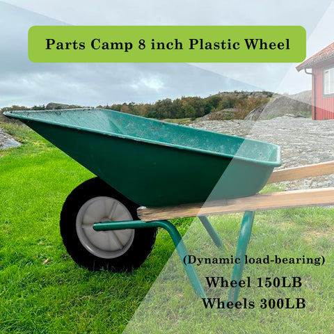Parts Camp 8-inch wheel for trash can ensures quiet, stable transport