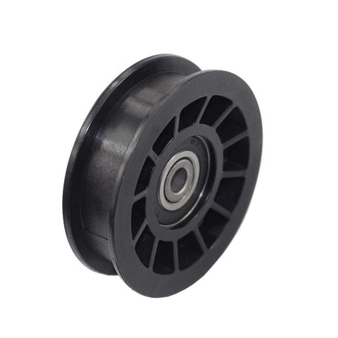 Parts Camp flat idler pulley for Husqvarna promotes smooth belt operation.
