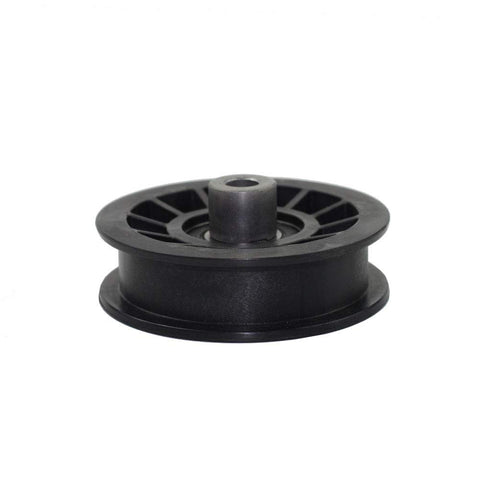 Parts Camp flat idler pulley with 3-1/2 in OD aligns belts.