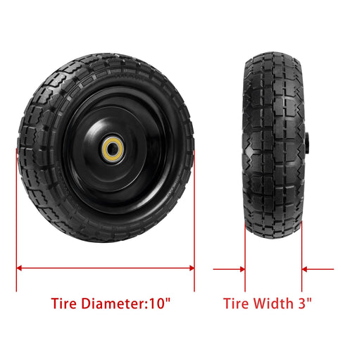Parts Camp Gorilla Cart wheels deliver durable solid tires for heavy-duty garden tasks.