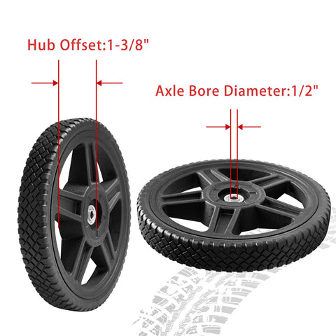 Parts Camp Push Mower Wheel 12-inch kit contents with bolts nuts washers