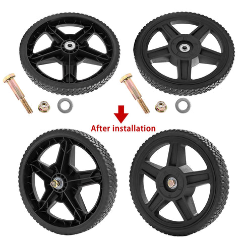 Parts Camp Push Mower Wheel 12-inch rim diameter ten inches for stable mowing