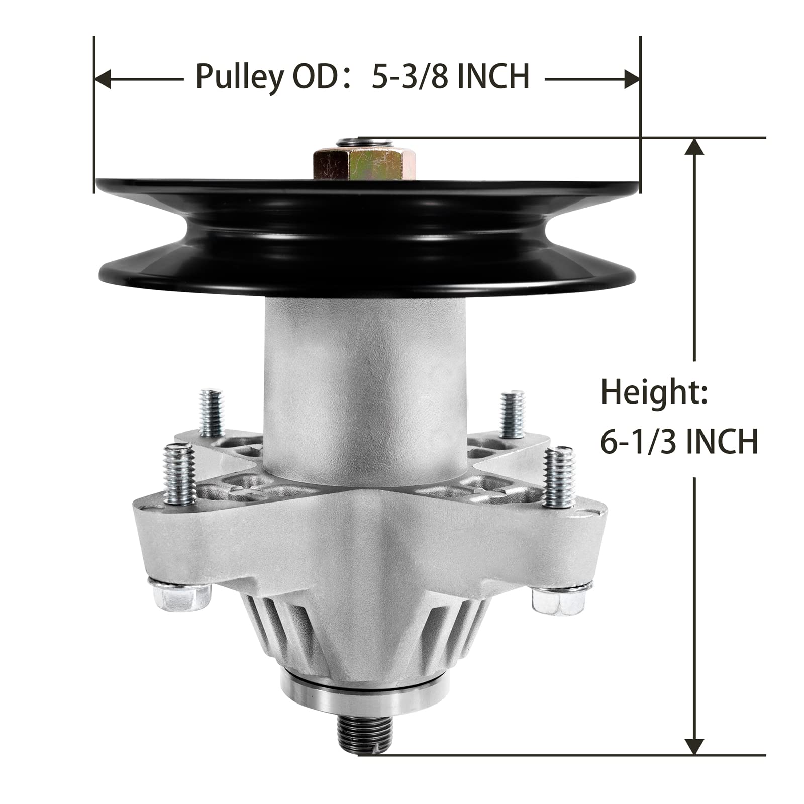 Parts Camp spindle for Cub Cadet 618-04126A, durable hub for reliable operation.