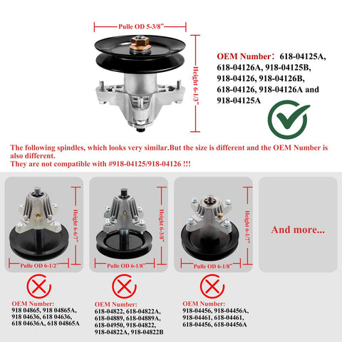 Parts Camp spindle for Cub Cadet 918-04126, supports easy greasing bearing with zerk.