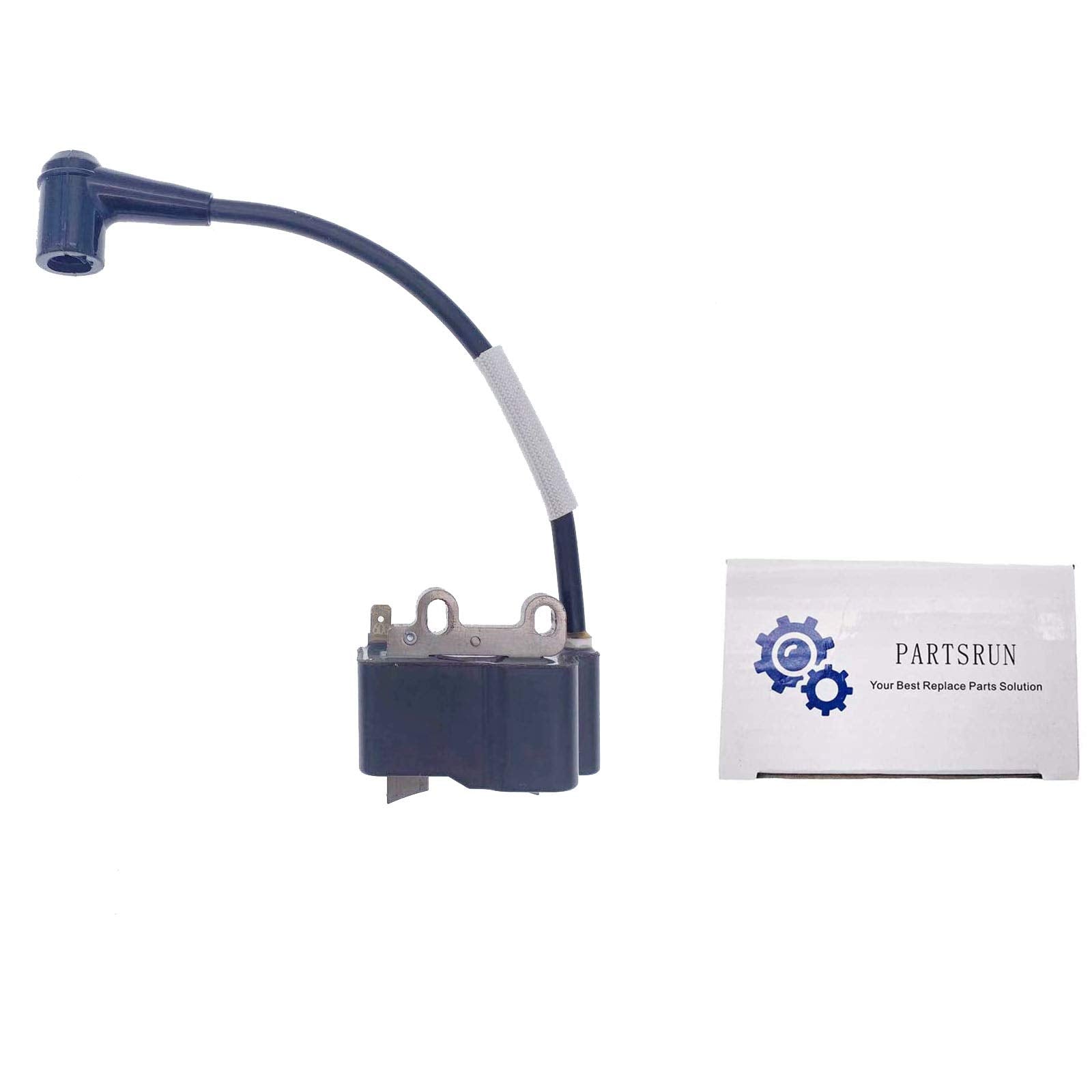 PARTSRUN ignition coil for Echo ES250, detailed product shot for reliable replacement.