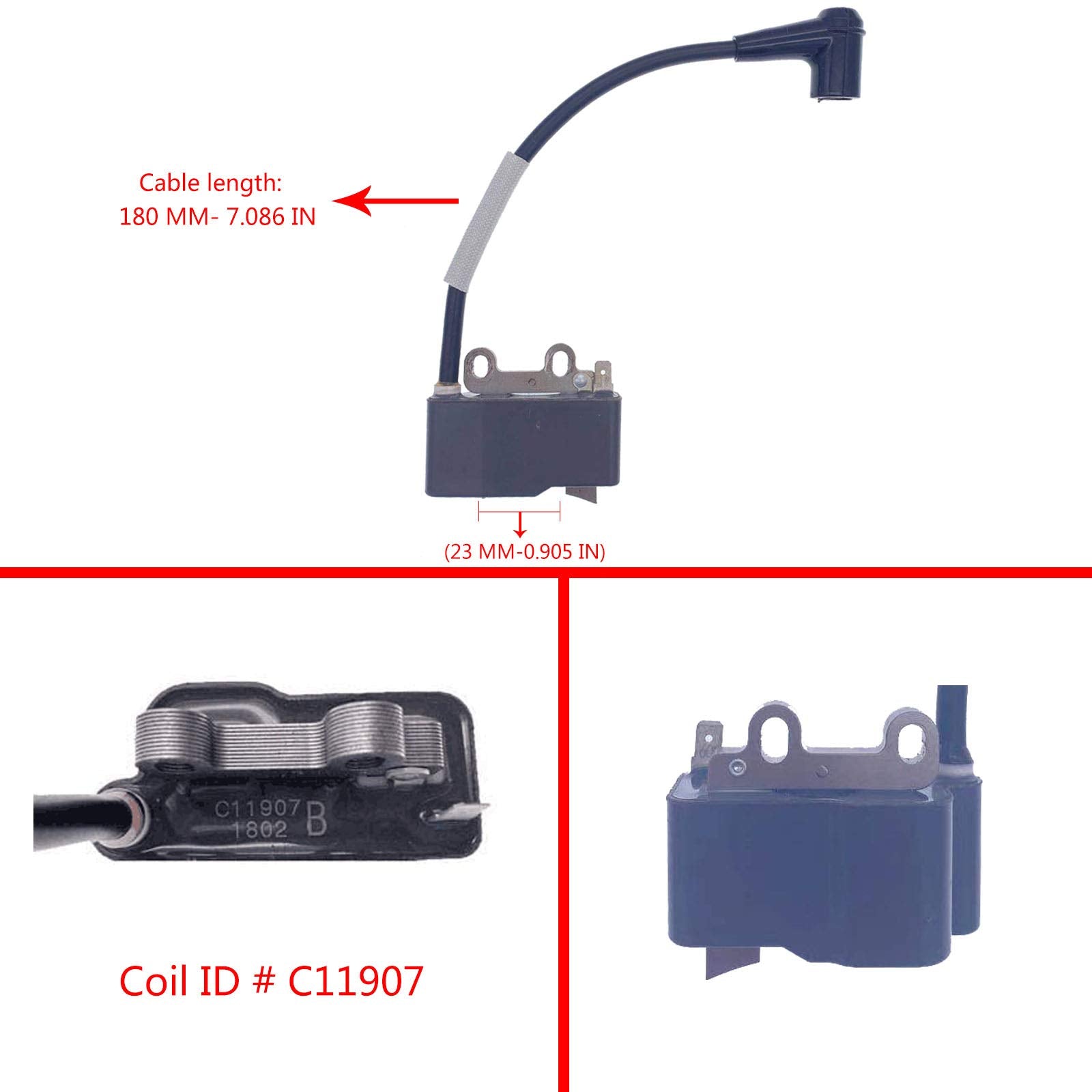 PARTSRUN ignition coil installation view highlights easy DIY replacement.